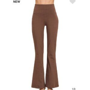 ✨NWT Zenana Wide Waistband Yoga Flare Pants